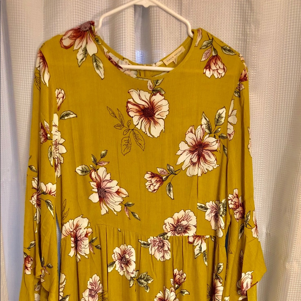 Dara Yellow Floral Dress